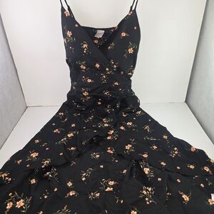 No Boundaries Black Floral Dress